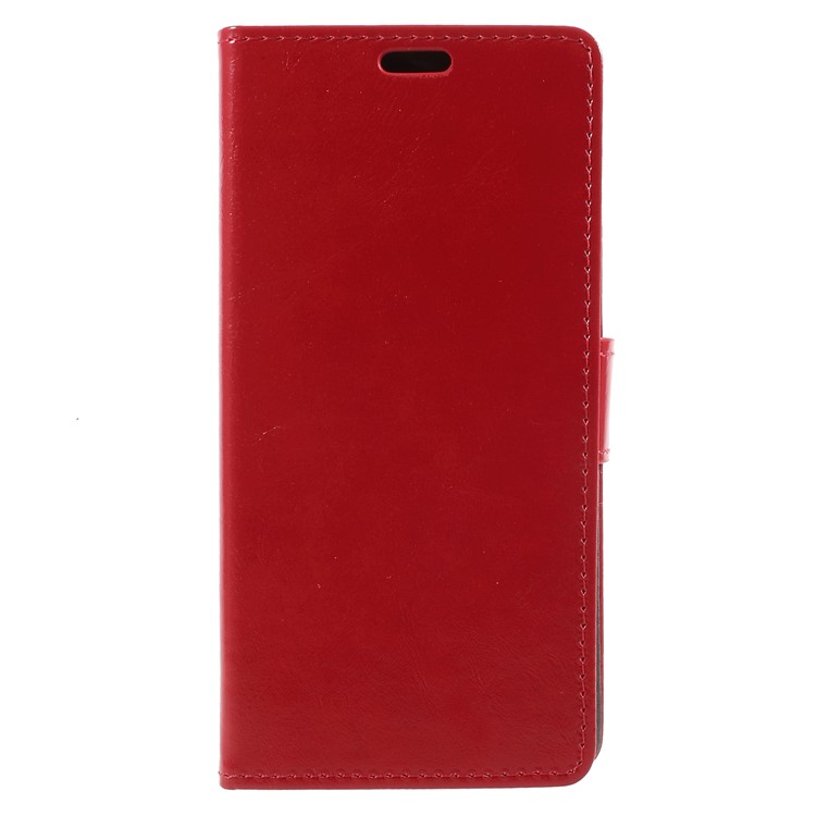 Crazy Horse Leather Wallet Stand Phone Case for HTC U11 Life - Red-3