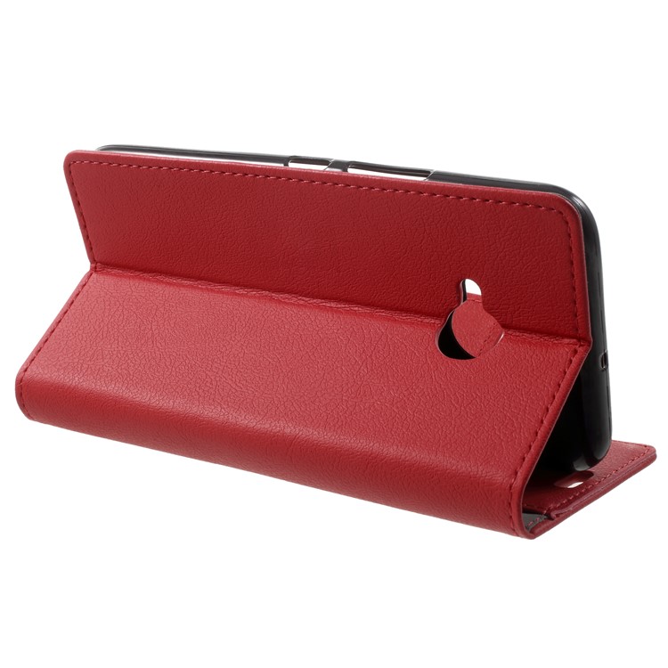 Folio Flip PU Leather Wallet Stand Mobile Phone Cover for HTC U11 Life - Red-4
