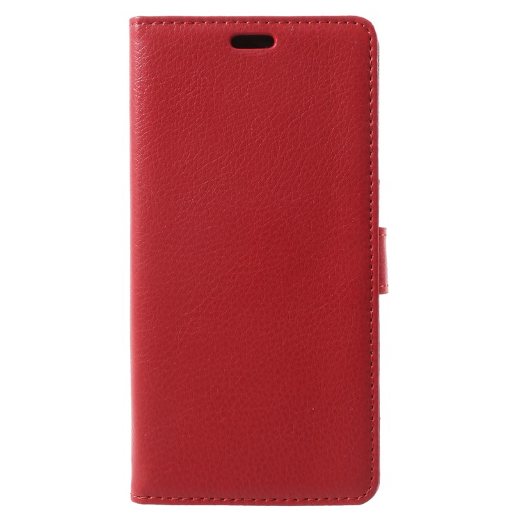 Litchi Skin Wallet Leather Stand Case for HTC U11 Life - Red-3