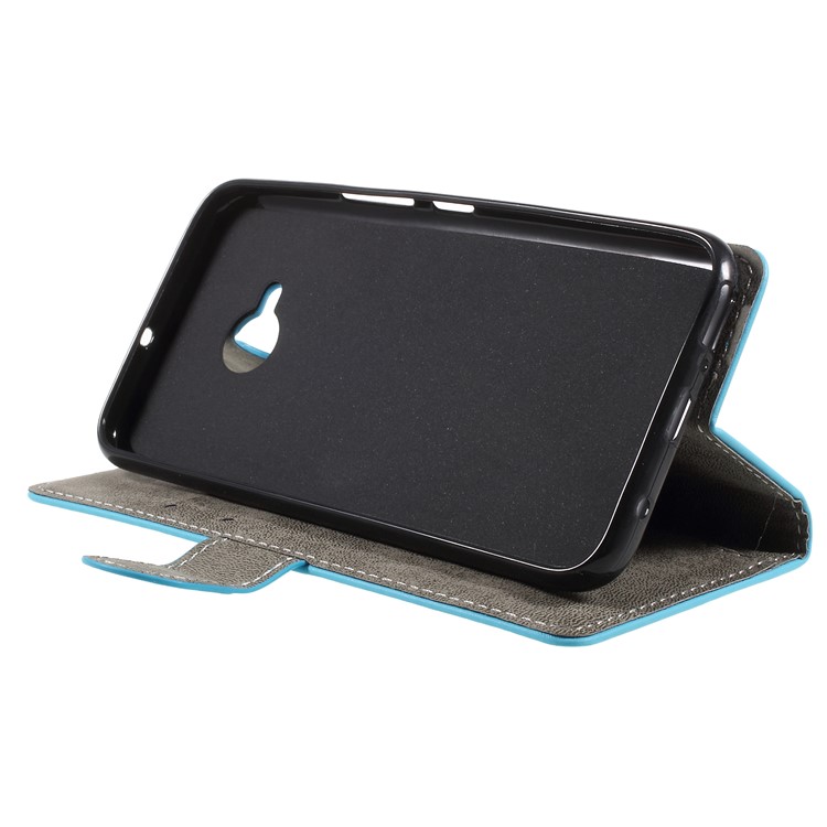 Magnetic Leather Stand Cover for HTC U11 Life - Blue-4