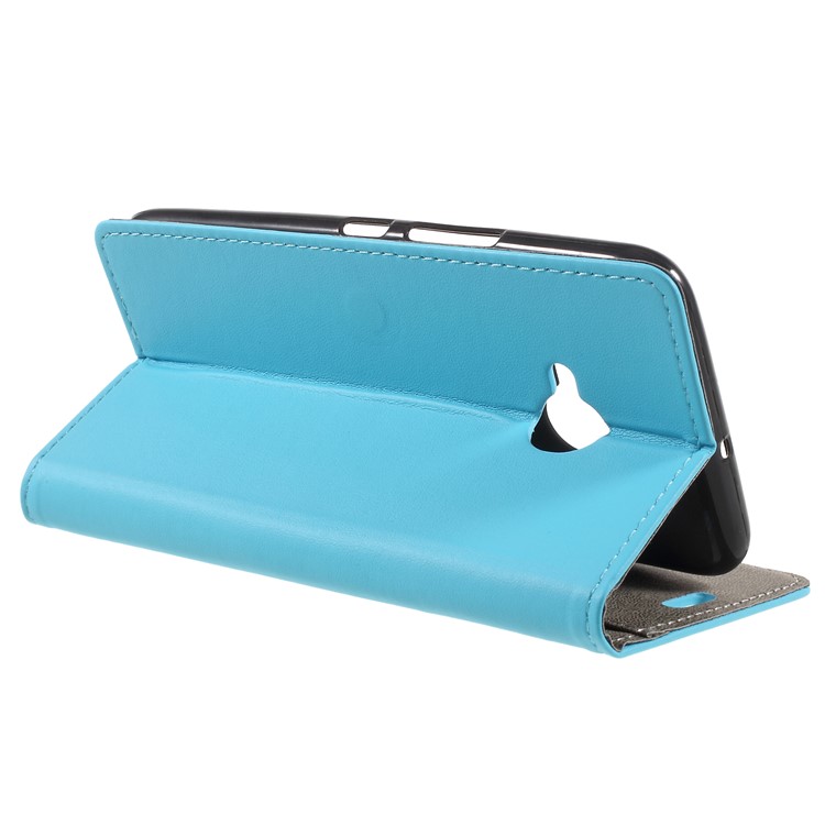 Magnetic Leather Stand Cover for HTC U11 Life - Blue-5