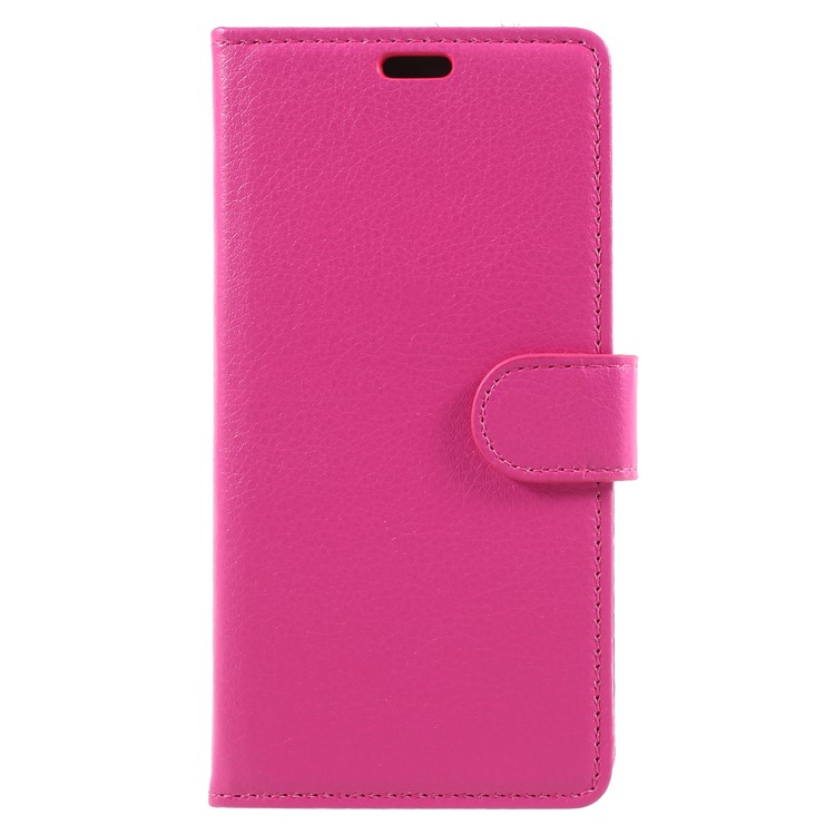 Litchi Skin PU Leather Wallet Stand Phone Shell for HTC U11 Life - Rose-3