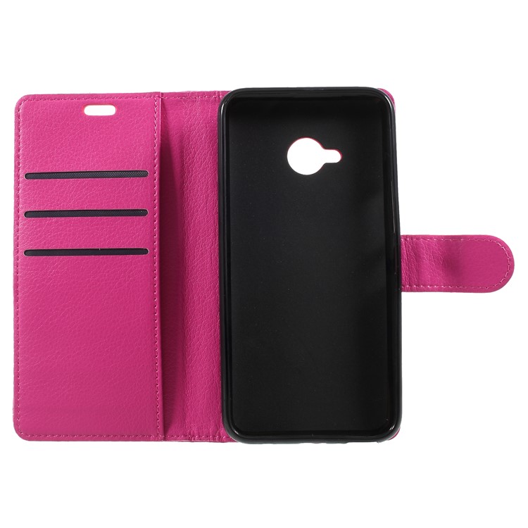 Litchi Skin PU Leather Wallet Stand Phone Shell for HTC U11 Life - Rose-6