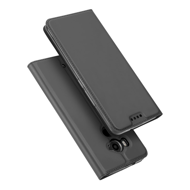 DUX DUCIS Skin Pro Series for HTC U11 Plus Card Holder Leather Flip Phone Cover - Black-1
