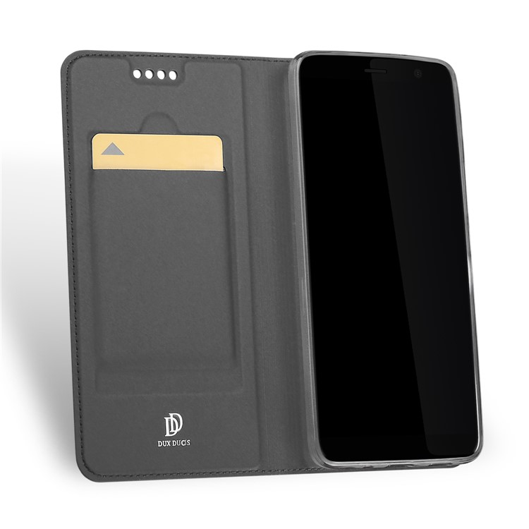 DUX DUCIS Skin Pro Series for HTC U11 Plus Card Holder Leather Flip Phone Cover - Black-3