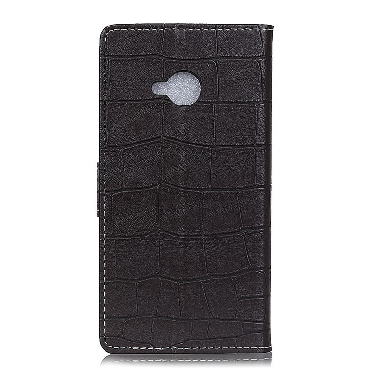 Crocodile Texture PU Leather Magnetic Stand Wallet Phone Case for HTC U11 Lite - Black-2