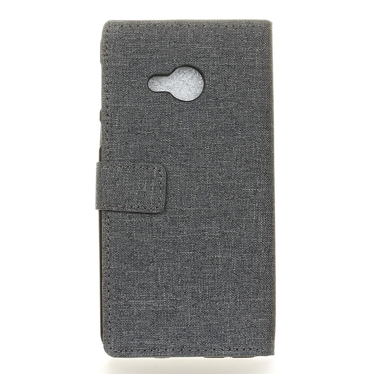 Linen Cloth Texture PU Leather Stand Wallet Case for HTC U11 Life - Black-2