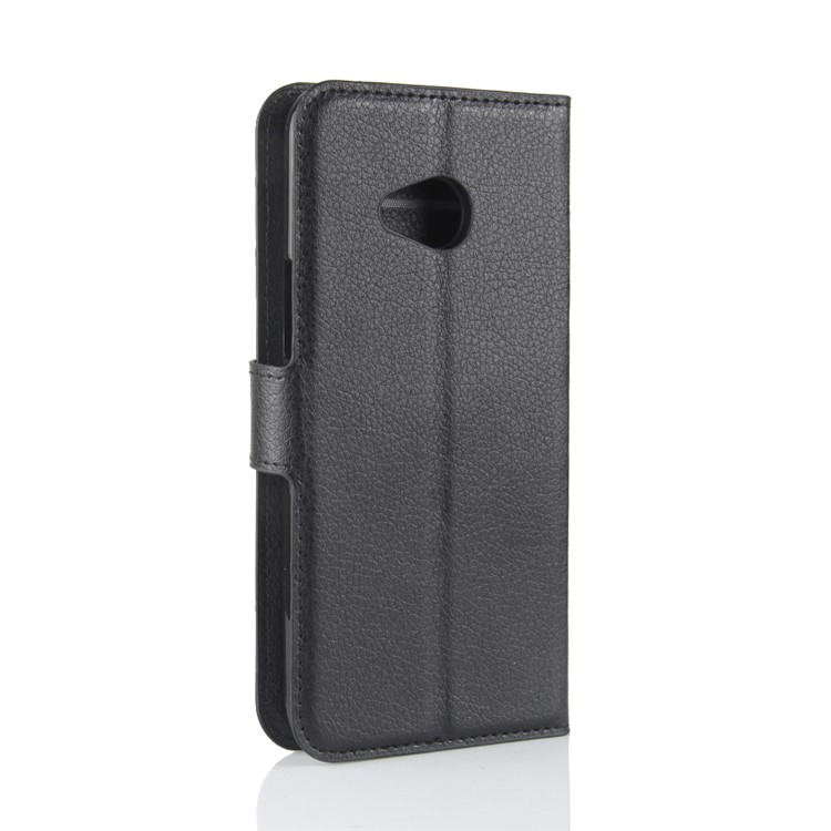 Litchi Skin Leather Wallet Case for HTC U11 Life - Black-6