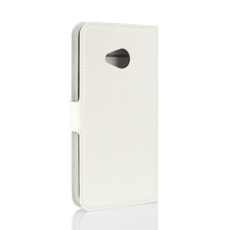 Litchi Skin Leather Wallet Cover for HTC U11 Life - White-6