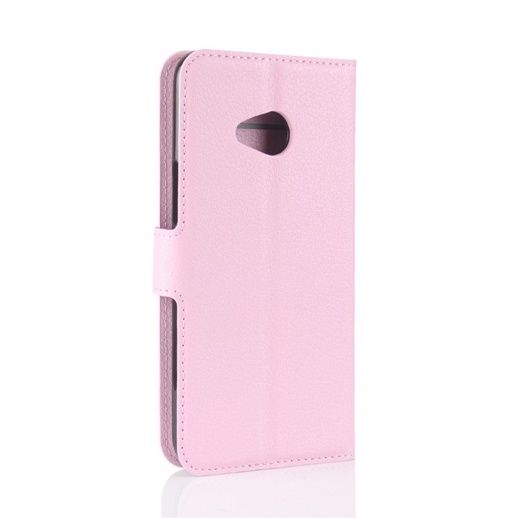 Litchi Skin Leather Wallet Cellphone Cover for HTC U11 Life - Pink-6