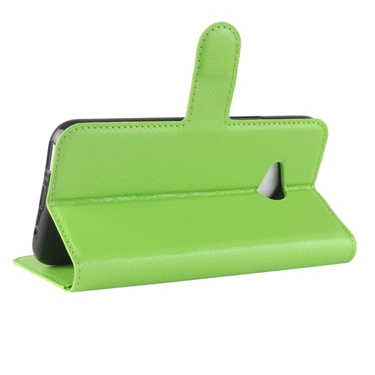 Litchi Skin Leather Wallet Mobile Phone Cover for HTC U11 Life - Green-5