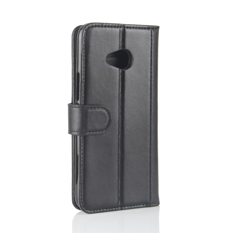 Genuine Split Leather Stand Wallet Case for HTC U11 Life - Black-7
