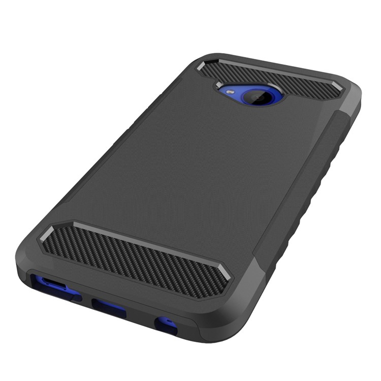 Carbon Fiber Texture PC + TPU Hybrid Back Case for HTC U11 Life - Black-4