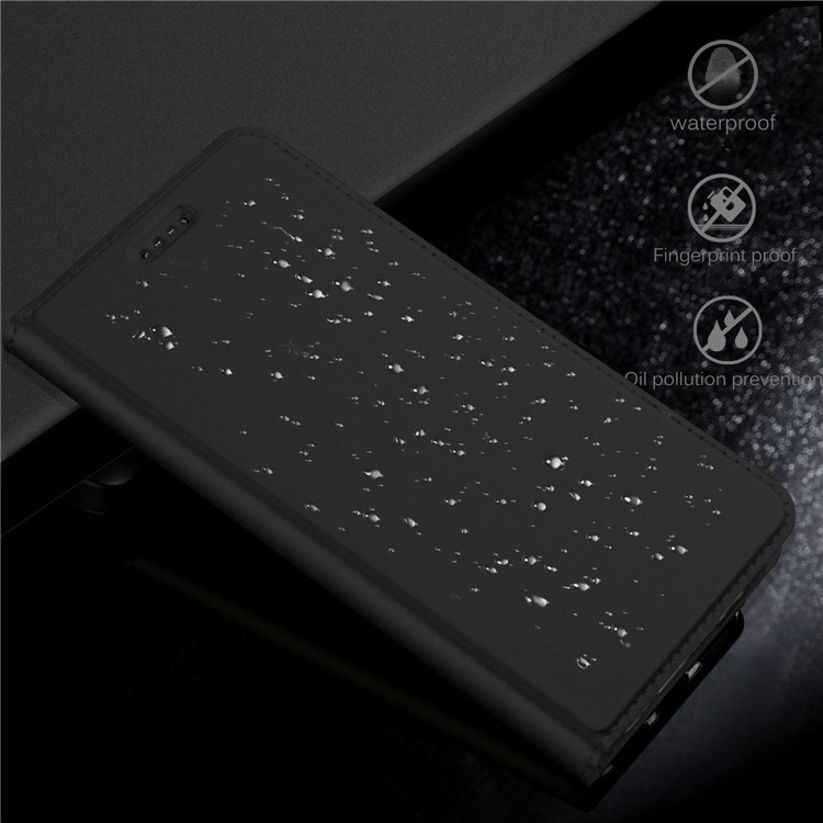 Magnetic Adsorption Card Holder Leather Stand Case for HTC U11 Life - Black-6
