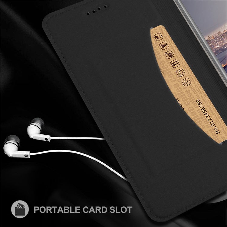 Magnetic Adsorption Card Holder Leather Stand Case for HTC U11 Life - Black-7