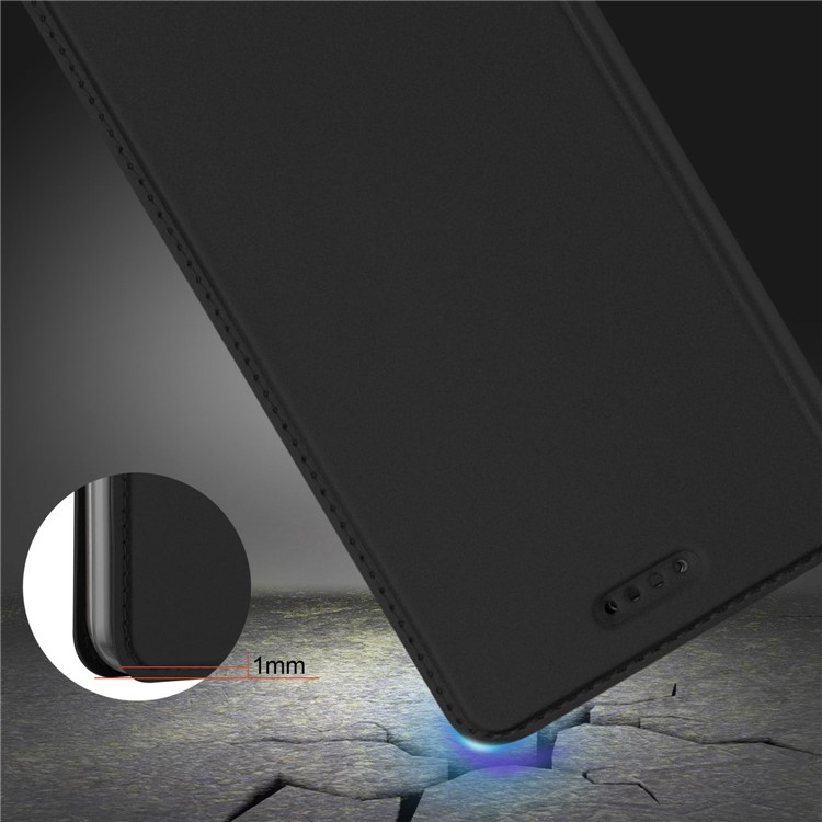 Magnetic Adsorption Card Holder Leather Stand Case for HTC U11 Life - Black-8