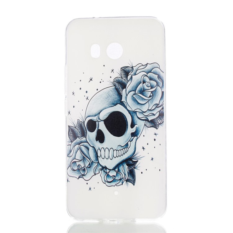 Pattern Printing TPU Protection Case for HTC U11 - Skull Pattern-1