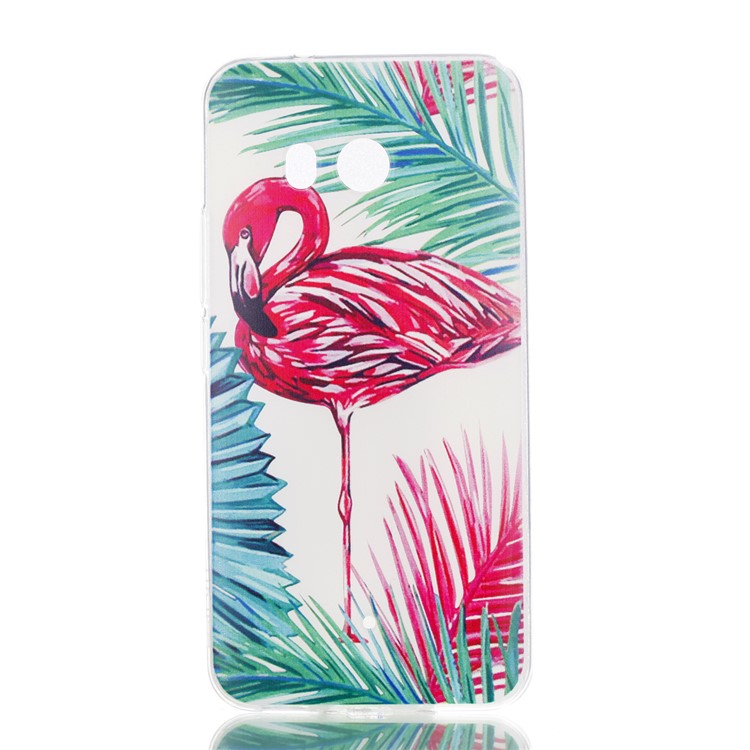 Pattern Printing TPU Protective Case for HTC U11 - Crane Pattern-1