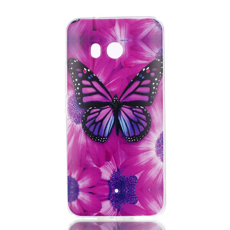 Pattern Printing TPU Soft Case for HTC U11 - Butterfly Pattern-1