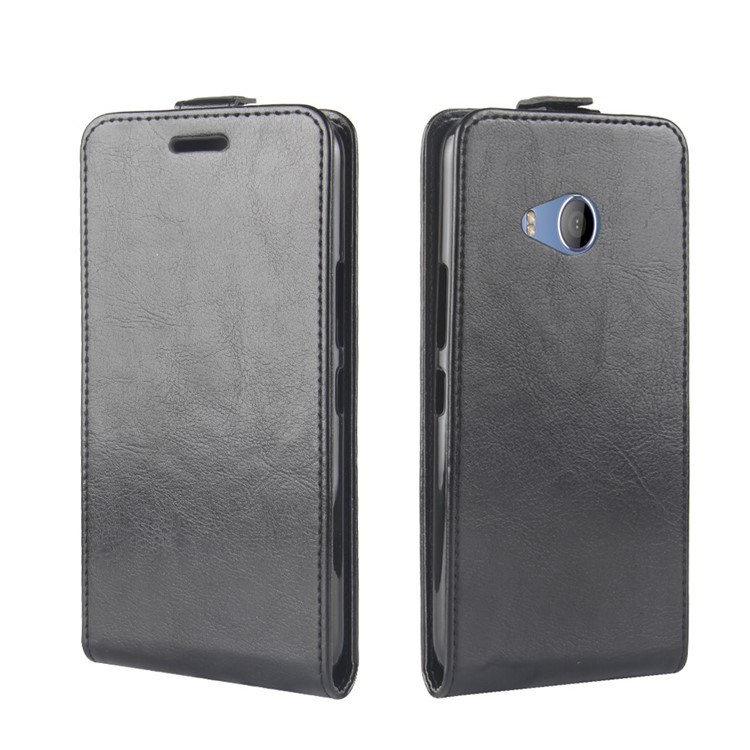 Crazy Horse Vertical Flip PU Leather Case for HTC U11 Life - Black-4