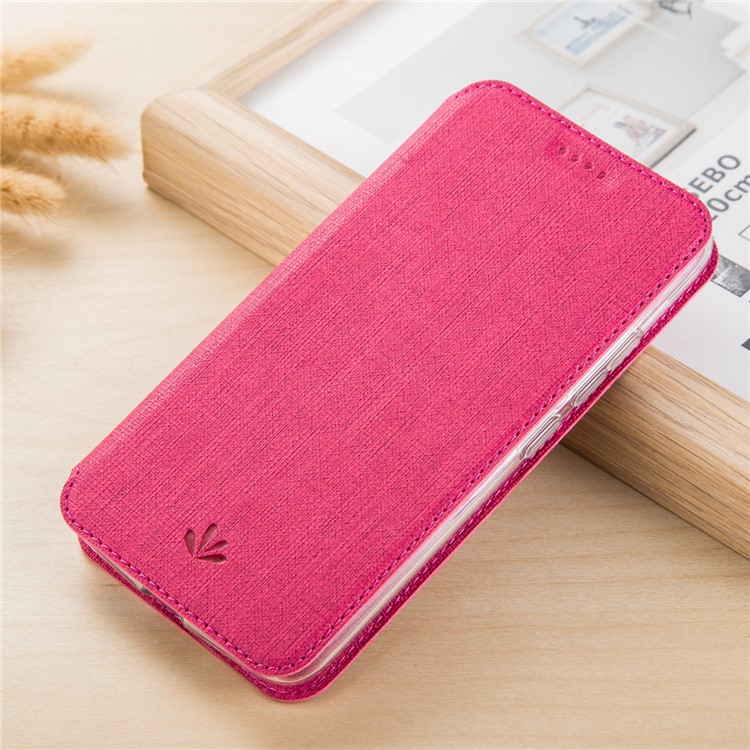 VILI DMX Cross Texture Card Holder Leather Phone Cover for HTC U11 Life - Rose-1