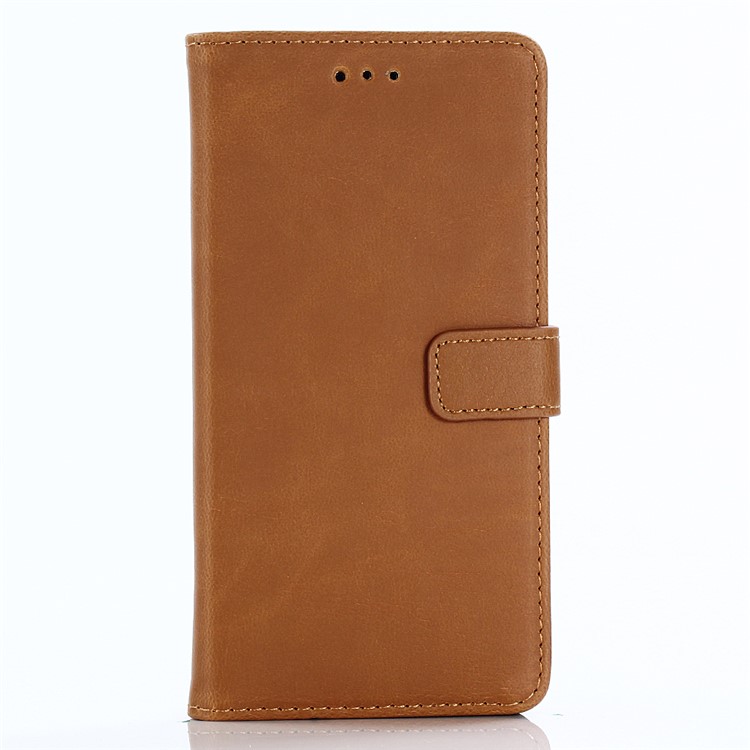 PU Leather Magnetic Wallet Stand Cover for HTC U11 Life Android One X2 - Brown-2