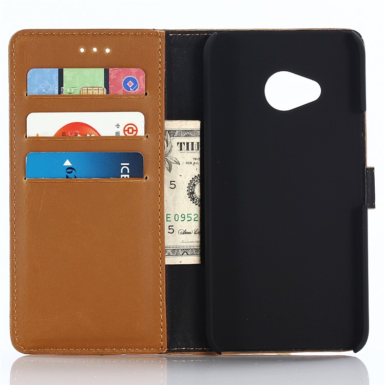PU Leather Magnetic Wallet Stand Cover for HTC U11 Life Android One X2 - Brown-4