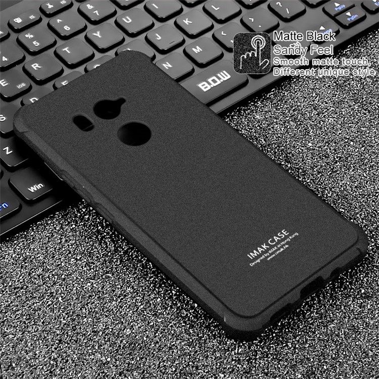IMAK Silky Anti-drop TPU Soft Back Case + Screen Protector Film for HTC U11 Eyes - Matte Black-2