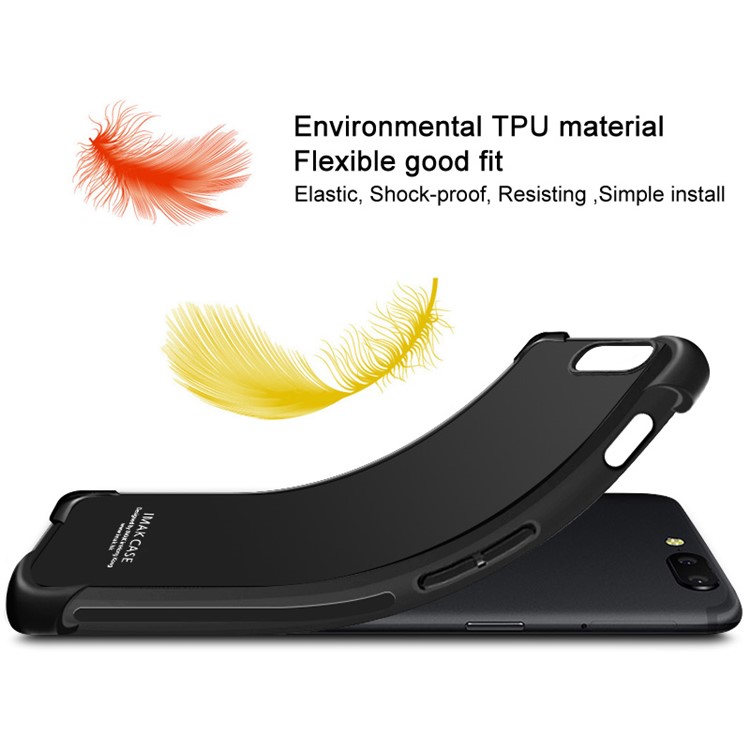 IMAK Silky Anti-drop TPU Soft Back Case + Screen Protector Film for HTC U11 Eyes - Matte Black-5