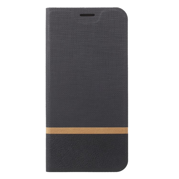 Cross Texture Card Holder Leather Phone Shell for HTC U11 Eyes (Built-in Steel Sheet) - Black-3