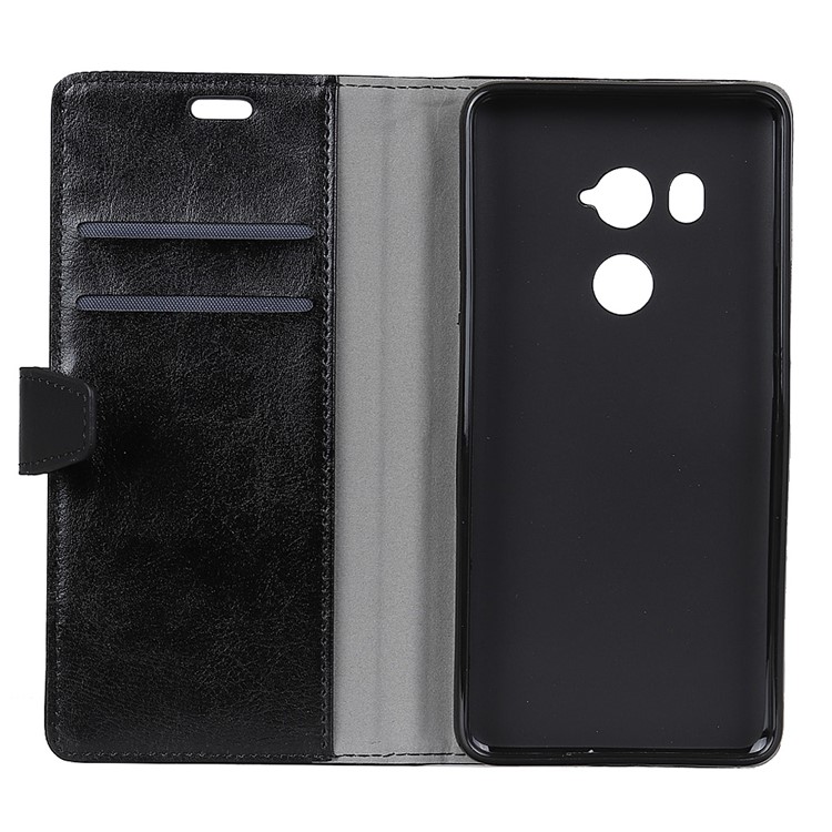 Crazy Horse Texture Wallet Stand Leather Case for HTC U11 Eyes - Black-3