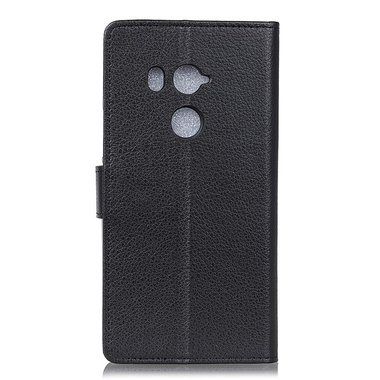 Litchi Skin PU Leather Wallet Stand Phone Shell for HTC U11 Eyes - Black-3