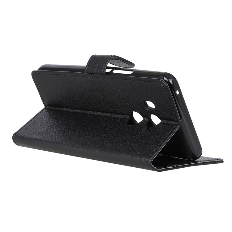 Litchi Skin PU Leather Wallet Stand Phone Shell for HTC U11 Eyes - Black-5