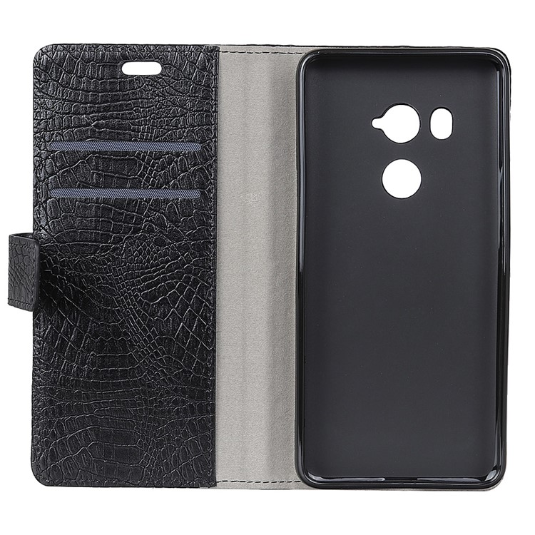 Crocodile Texture PU Leather Wallet Case for HTC U11 Eyes - Black-4