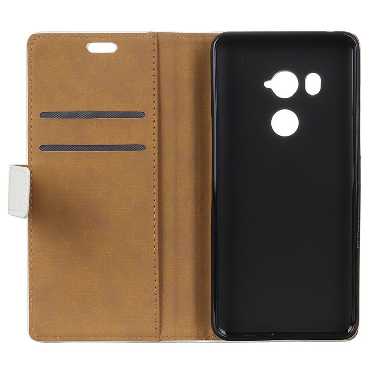 For HTC U11 Eyes Patterned PU Leather Wallet Stand Case - Retro Girl Flying Balloon-4