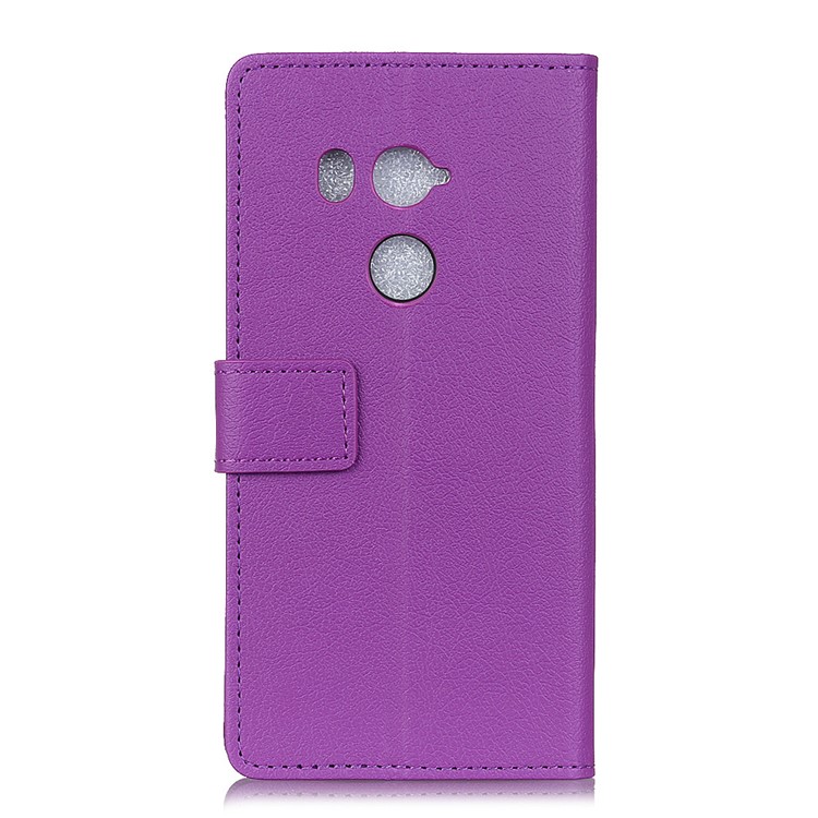 Wallet Leather Protection Case for HTC U11 Eyes - Purple-2