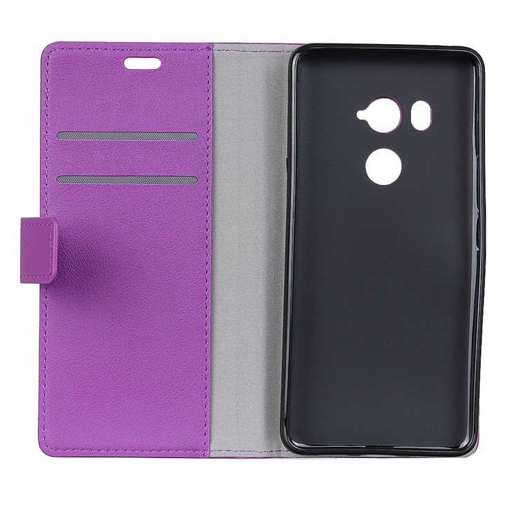 Wallet Leather Protection Case for HTC U11 Eyes - Purple-3