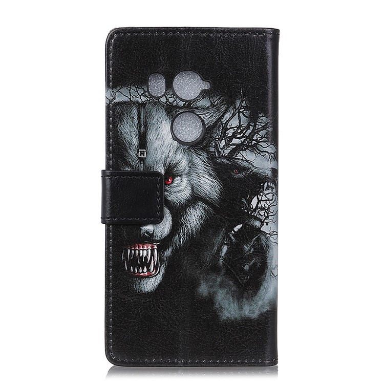Pattern Printing Wallet Leather Stand Case for HTC U11 Eyes - Wolf Pattern-3