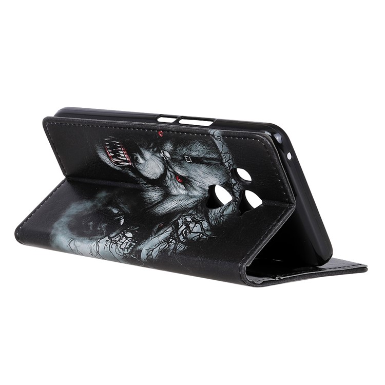 Pattern Printing Wallet Leather Stand Case for HTC U11 Eyes - Wolf Pattern-5