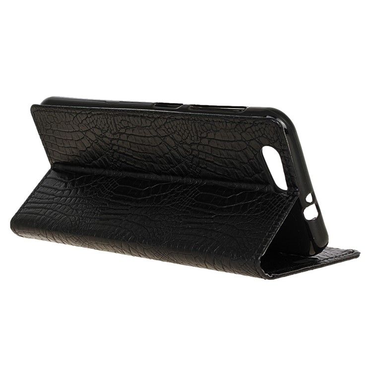Crocodile Texture Wallet Stand Leather Case for HTC Desire 12 - Black-4
