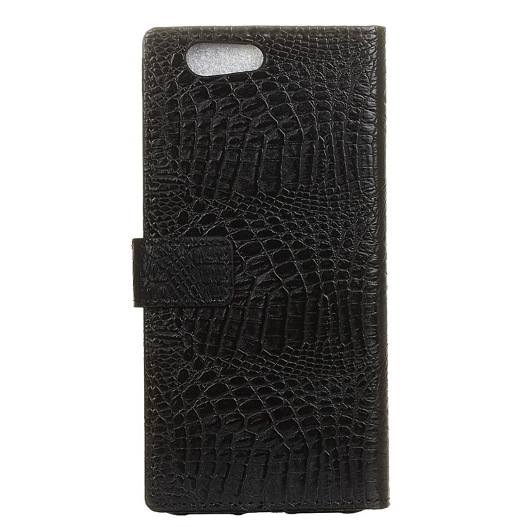 Crocodile Texture Wallet Stand Leather Case for HTC Desire 12 - Black-5
