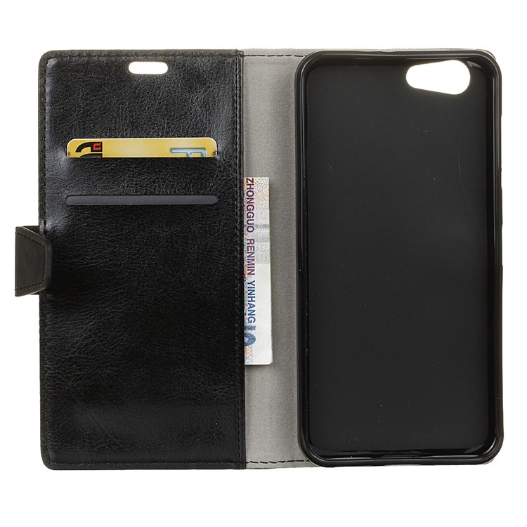 Crazy Horse Texture Wallet Stand Leather Case for HTC Desire 12 - Black-4