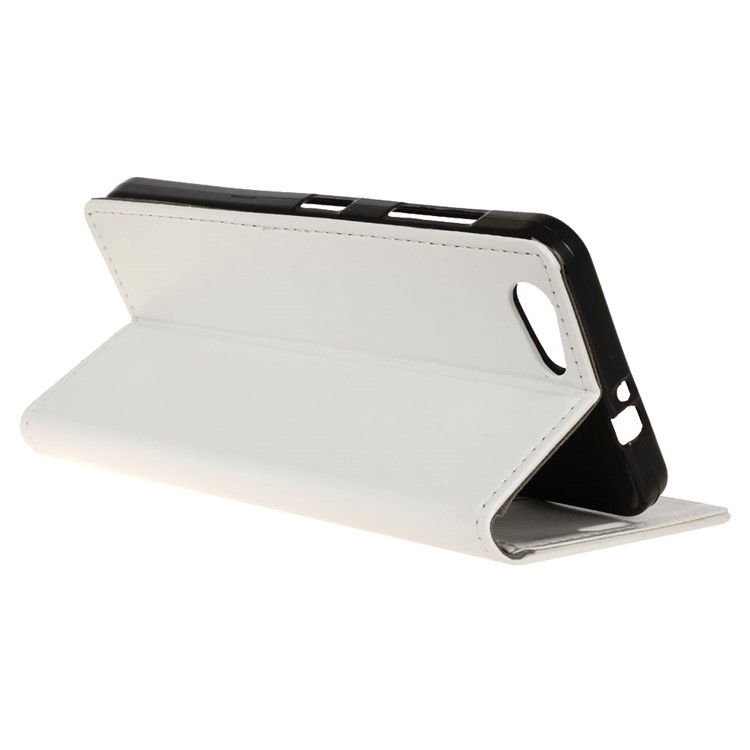 Crazy Horse Grain Wallet Stand Leather Cover Accessory for HTC Desire 12 - White-4