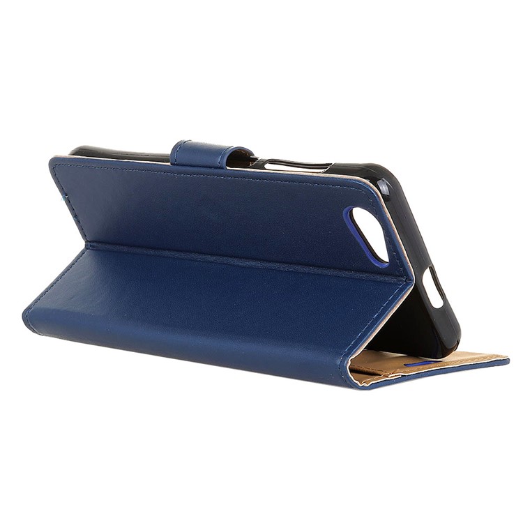 Magnetic Leather Stand Case for HTC Desire 12 - Blue-4
