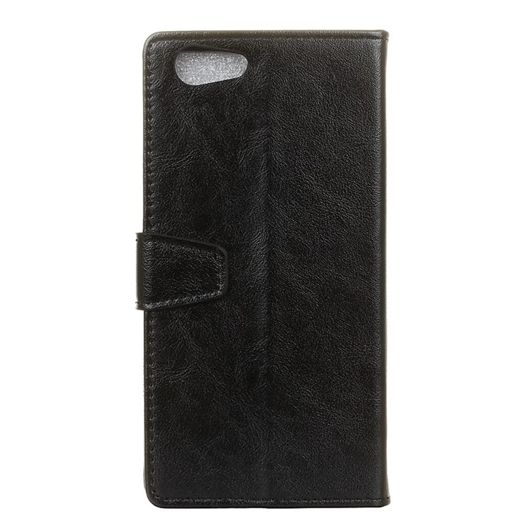 Crazy Horse Wallet Leather Stand Case for HTC Desire 12 - Black-5