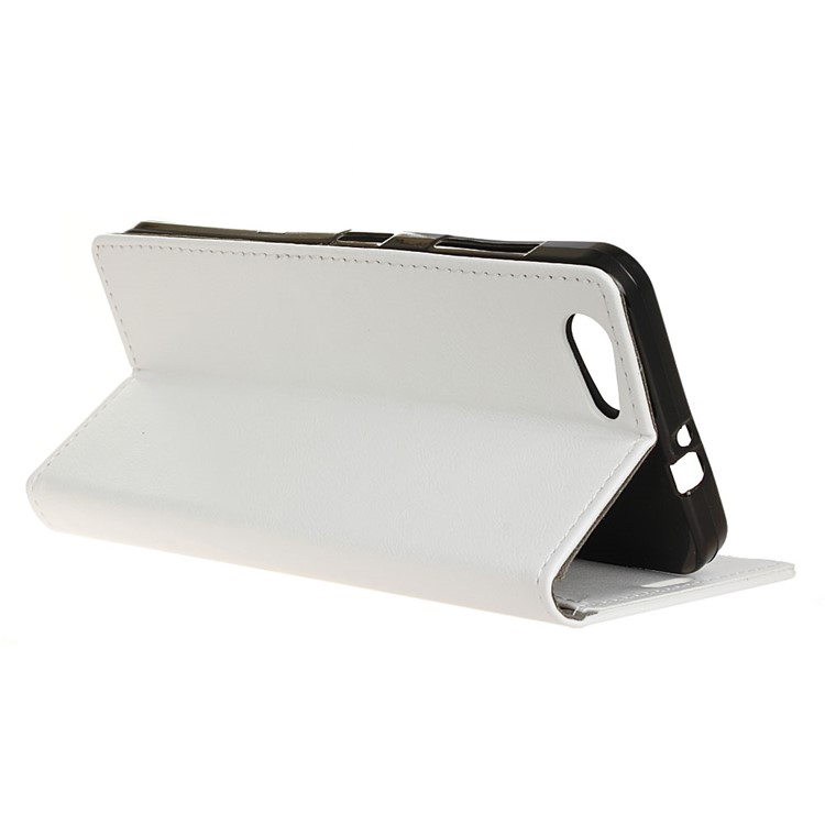 Crazy Horse Wallet Leather Stand Cover for HTC Desire 12 - White-4