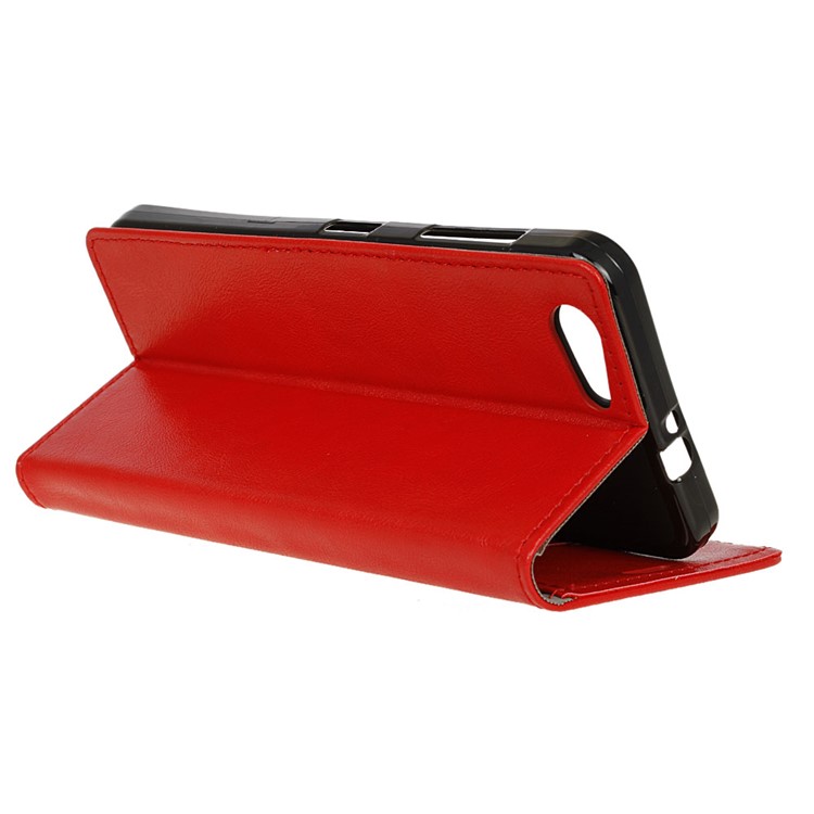 Crazy Horse Wallet Leather Magnetic Case for HTC Desire 12 - Red-4