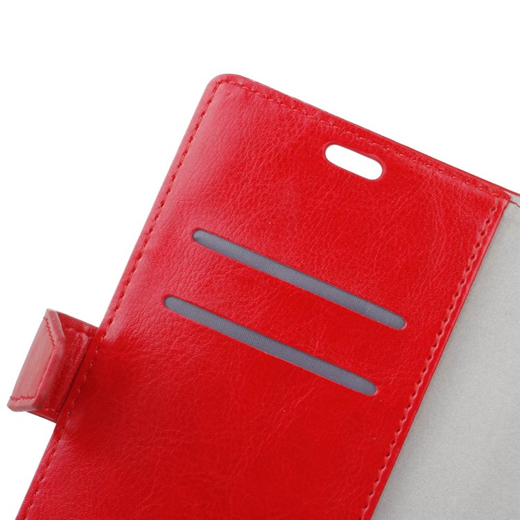 Crazy Horse Wallet Leather Magnetic Case for HTC Desire 12+ / 12 Plus - Red-2