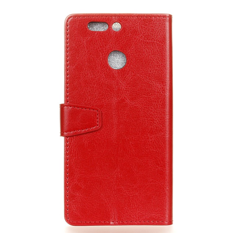 Crazy Horse Wallet Leather Magnetic Case for HTC Desire 12+ / 12 Plus - Red-3