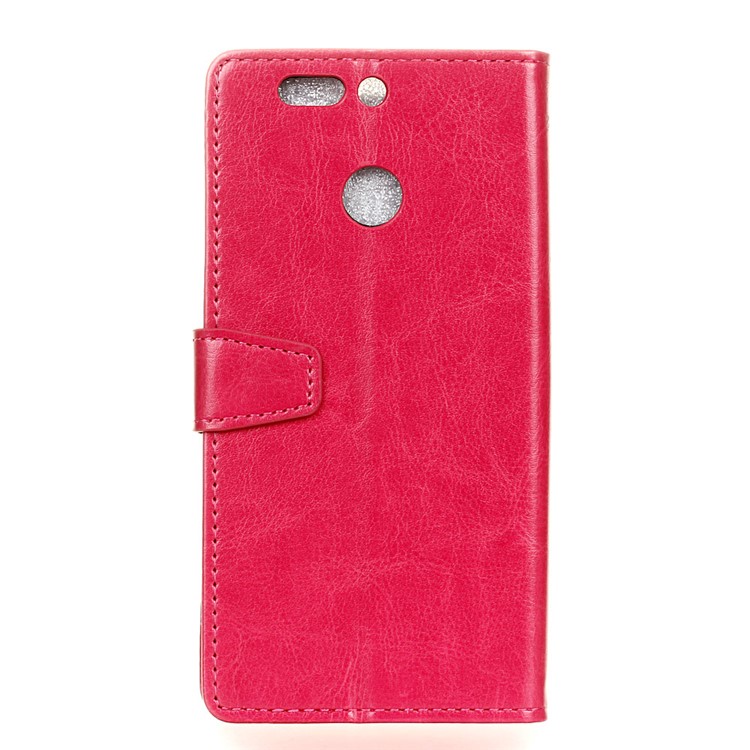 Crazy Horse Magnetic Leather Stand Case for HTC Desire 12+ / 12 Plus - Rose-3
